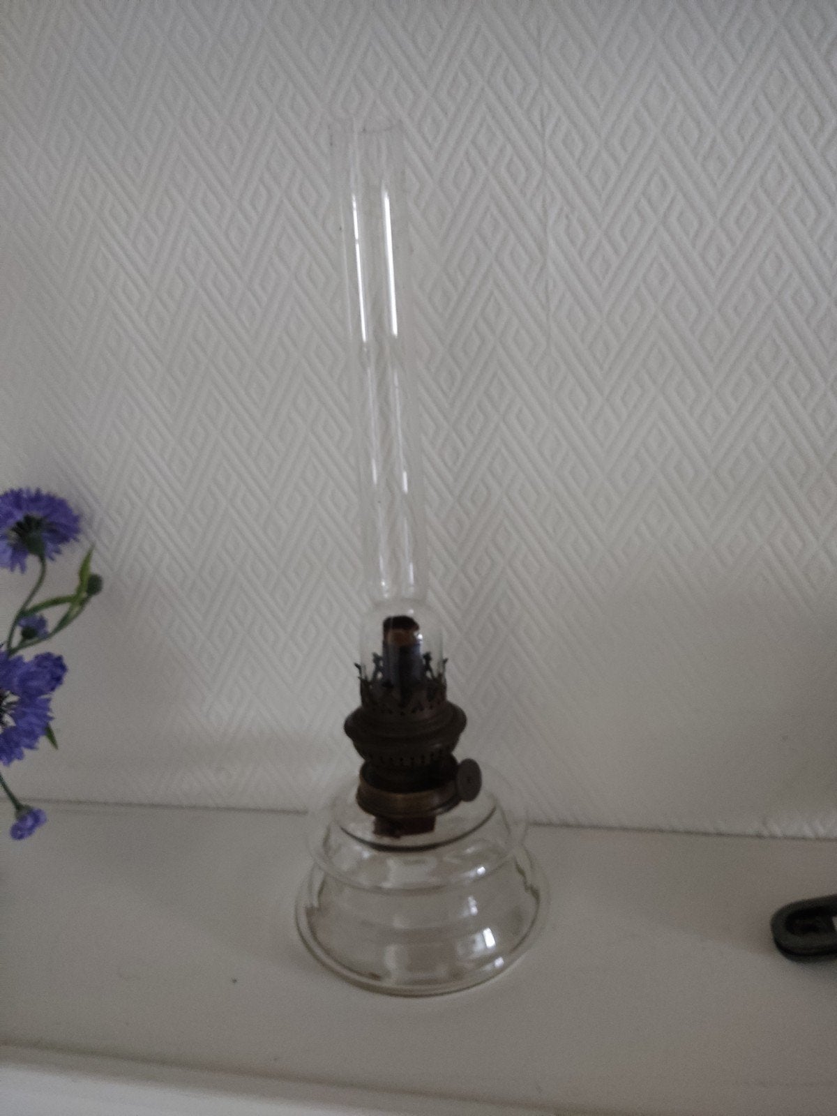 Oude petroleum lamp, Antiek en Kunst, Antiek | Lampen, Ophalen of Verzenden