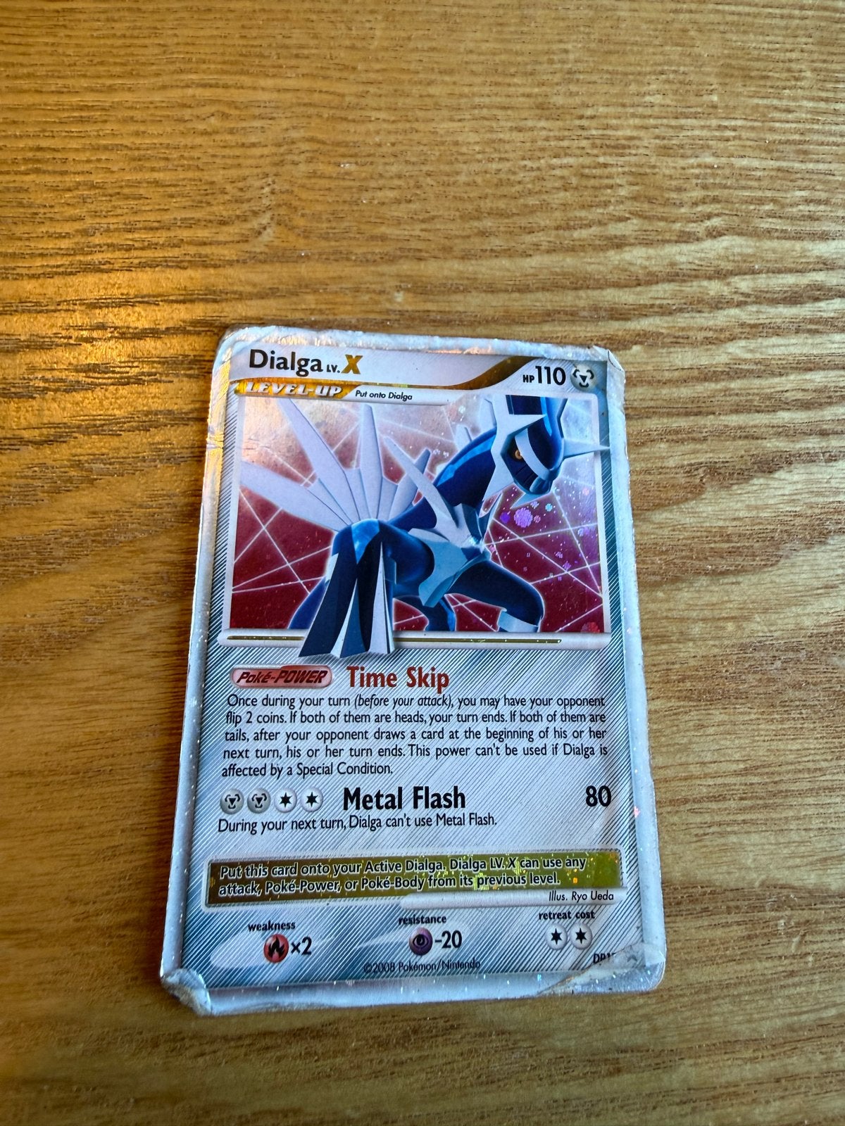 Dialga LV.X Pokémon kaart - DP17, Ophalen of Verzenden, Gebruikt, Losse kaart, Foil