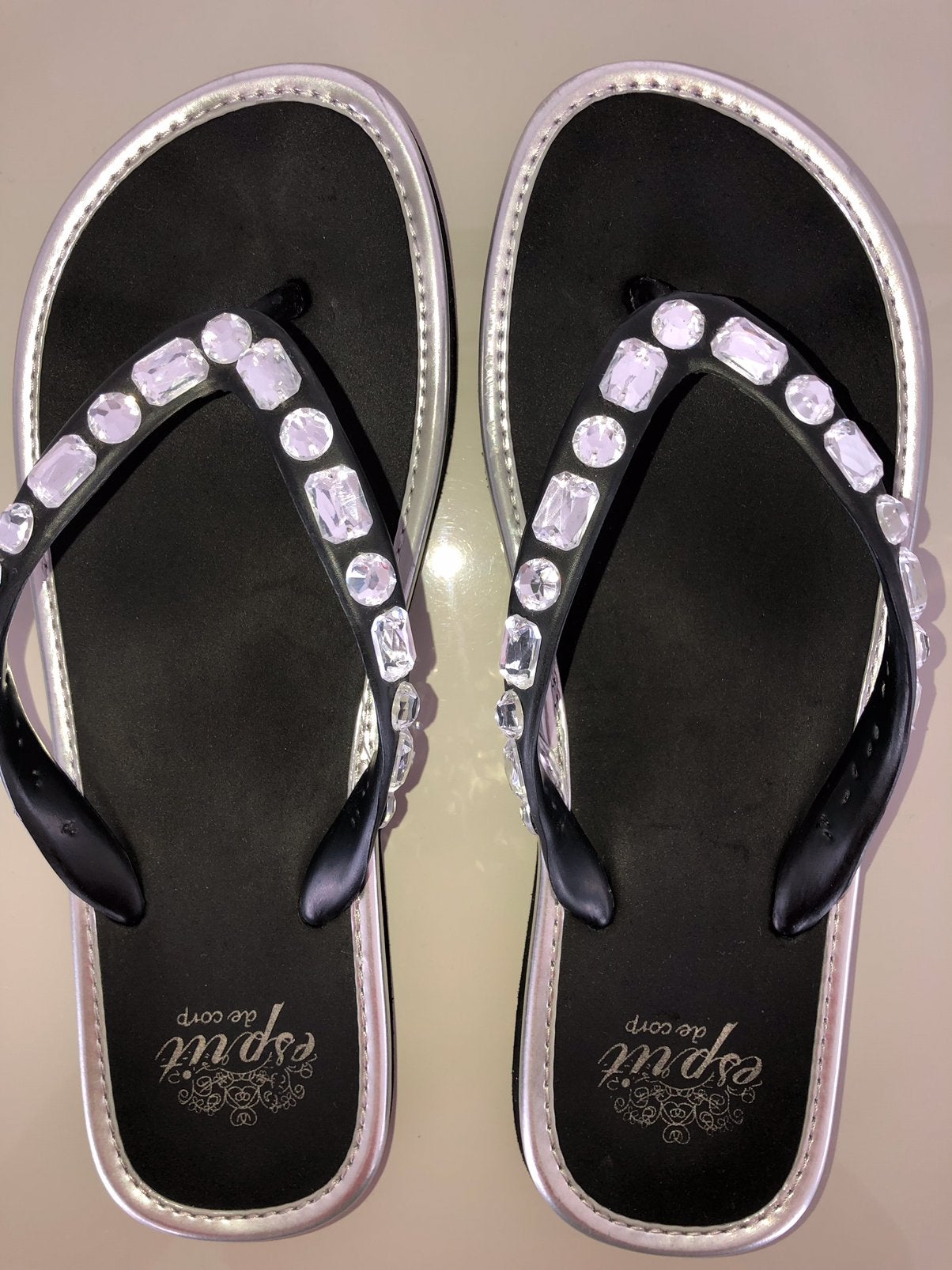ESPRIT teenslippers mt.40, Slippers, Zwart, Ophalen of Verzenden, Gedragen