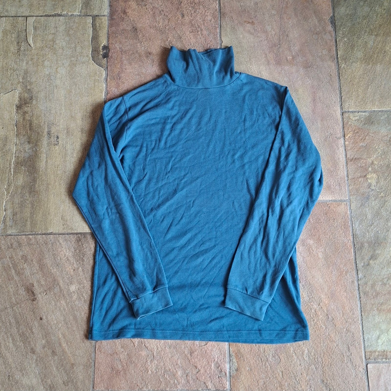 Petrolblauwe coltrui – lange mouw, basic model - Maat M, Ophalen of Verzenden, Maat 48/50 (M), Blauw, Spex