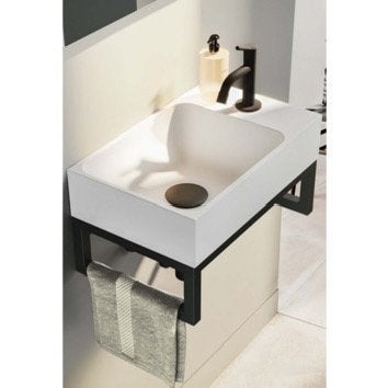 Allibert Fonteinmeubel wit met handdoekrek, Minder dan 50 cm, Nieuw, Ophalen of Verzenden, Minder dan 25 cm