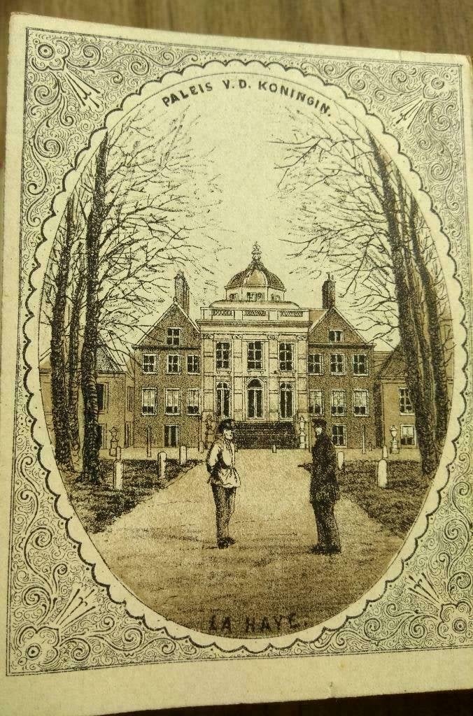 47 / Den Haag Paleis van den Koningin Litho 1875 Zeldzaam, Ophalen of Verzenden