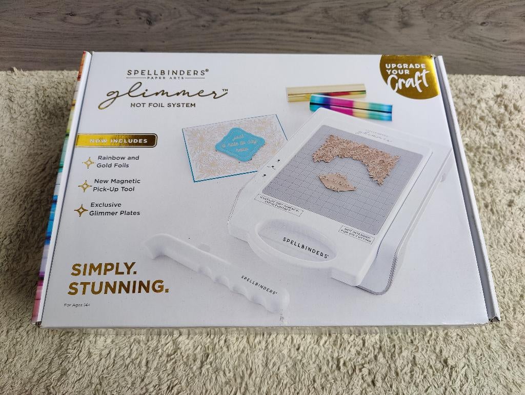 Spellbinders Glimmer hot foil + mallen, Hobby en Vrije tijd, Ophalen of Verzenden, Zo goed als nieuw, Overige thema's, Overige typen