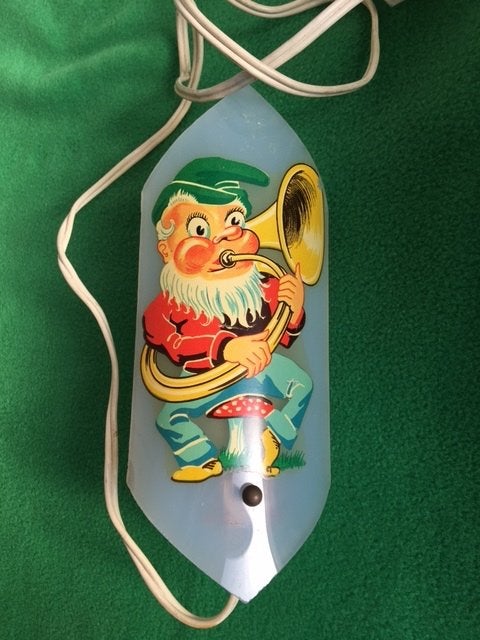 Oud kinderkamer-lampje met kabouter, Ophalen of Verzenden, Zo goed als nieuw, Lamp