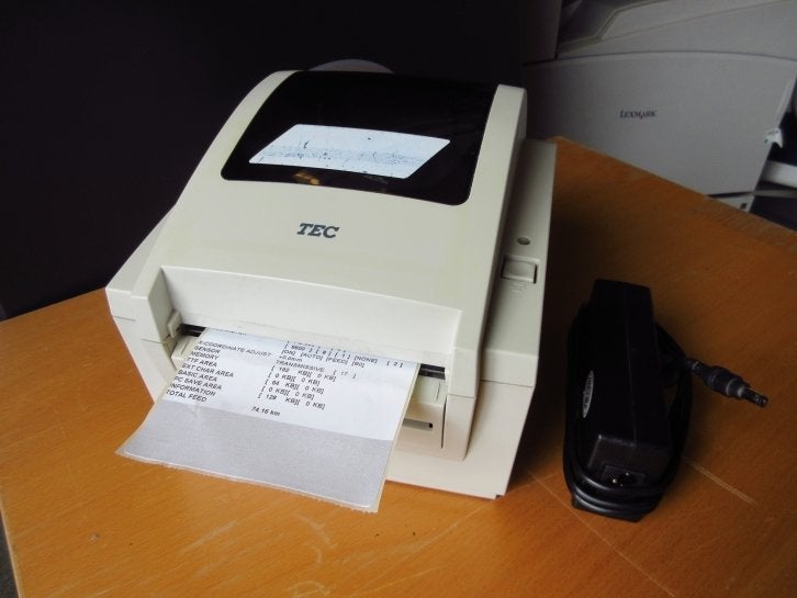 TEC B-SV4D 203Dpi USB Thermische Label Printer Win7+8+10 DT, Niet ingevuld, Gebruikt, Printer, Niet ingevuld