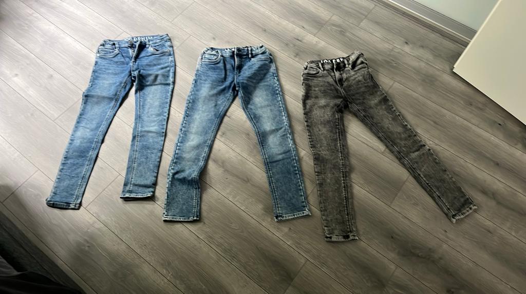 3x jeans maat 158 jog denim, Ophalen of Verzenden, Zo goed als nieuw, Blauw, W27 (confectie 34) of kleiner