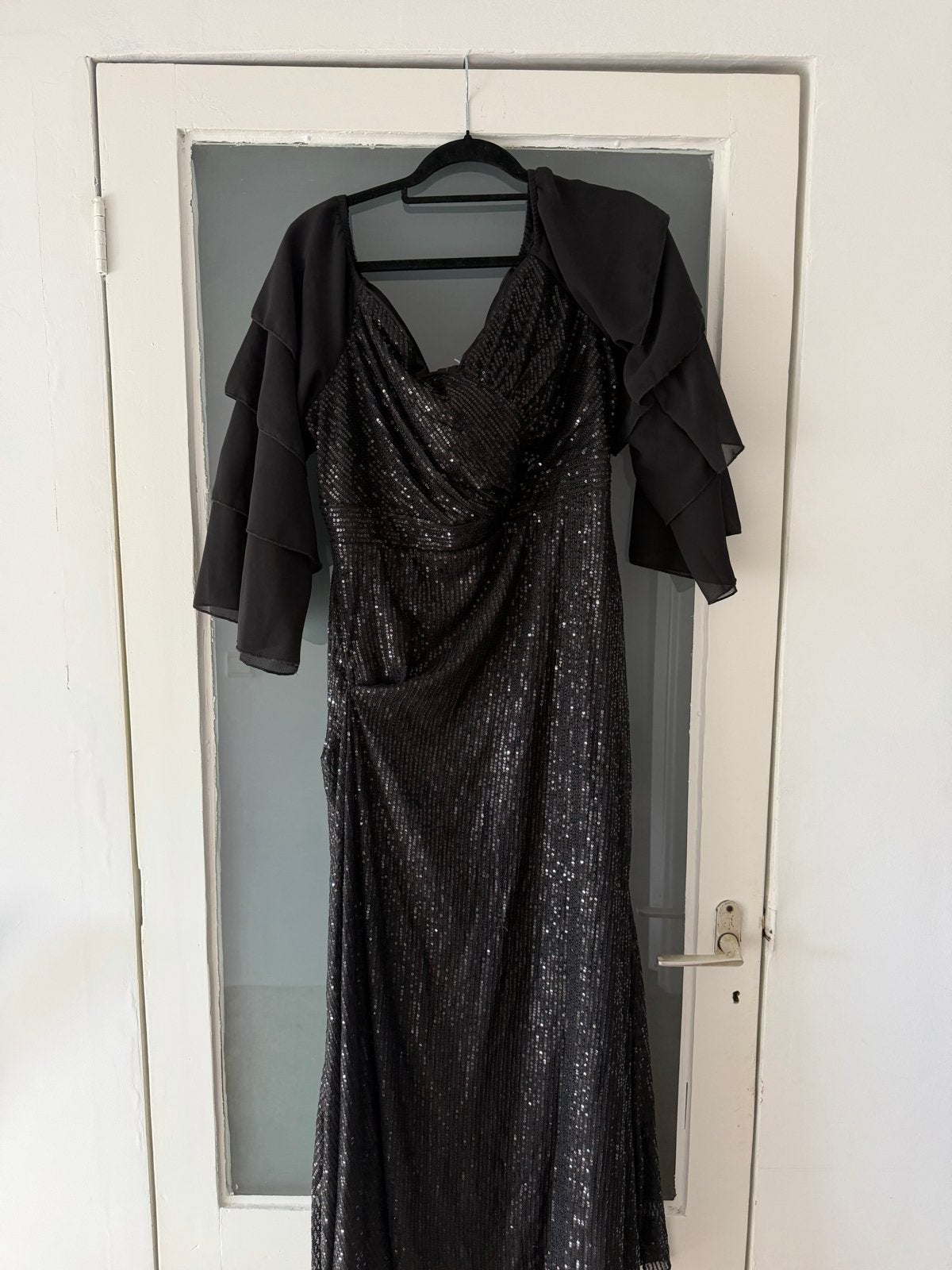 Zwarte Galajurk met Pailletten en Bolero - Maat XXL, Galajurk, Zwart, Maat 46/48 (XL) of groter, Ophalen of Verzenden