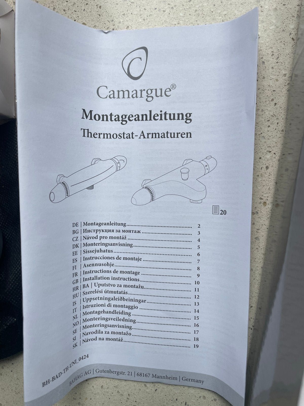 Camargue Thermostat-Armaturen Douchekraan - Nieuw in doos, Doe-het-zelf en Verbouw, Ophalen of Verzenden, Nieuw, Chroom, Kraan
