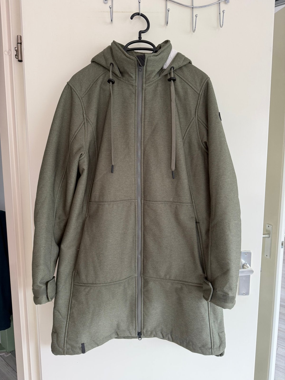 Parka jas maat L, Ophalen of Verzenden, Zo goed als nieuw, Zwart