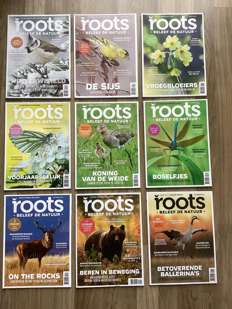 9 x Roots magazine van 2025, Ophalen of Verzenden, Zo goed als nieuw, Wetenschap en Natuur
