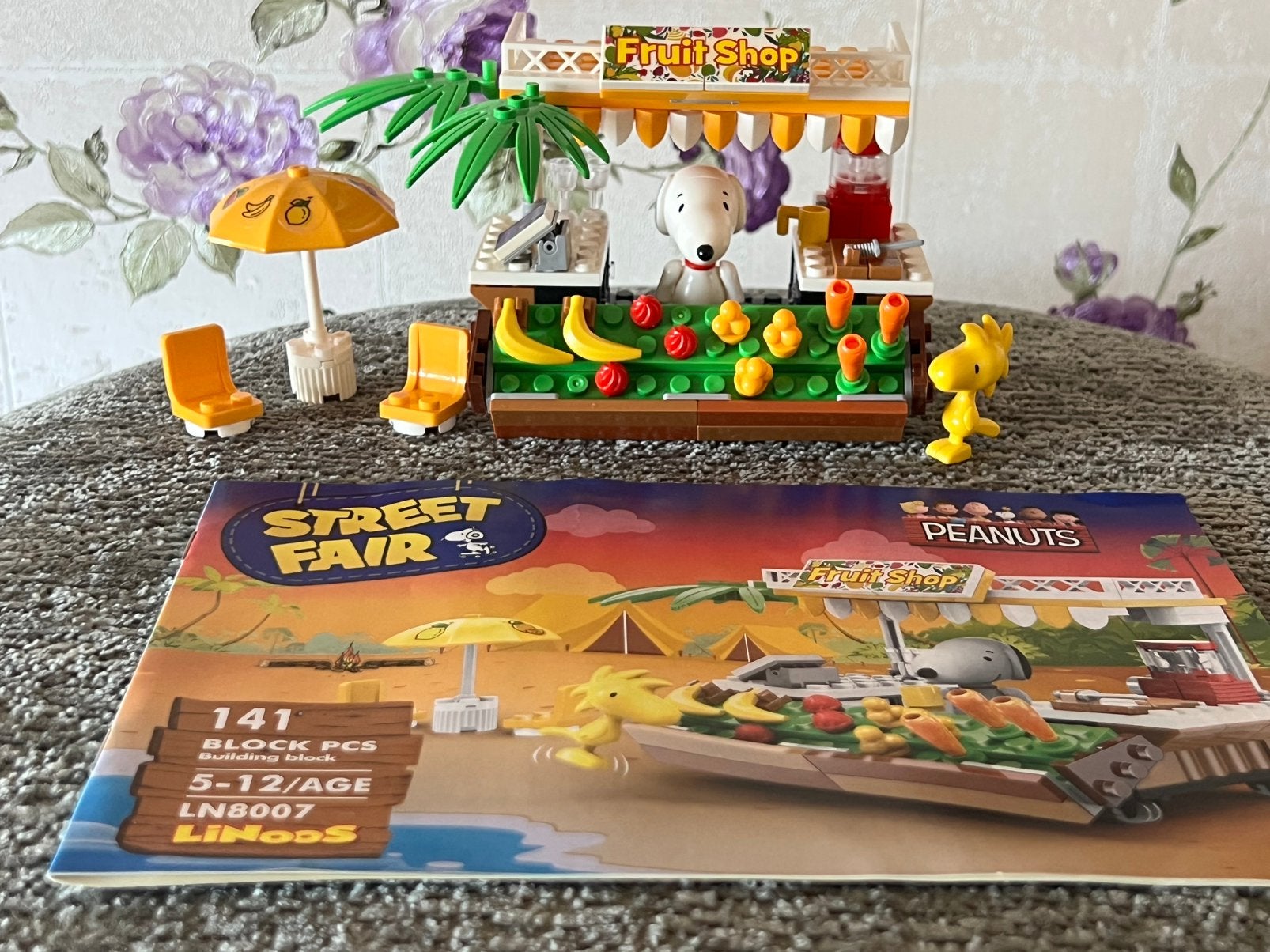 Bouwstenen Snoopy Peanuts Fruit/Groente Winkel, Ophalen of Verzenden, Zo goed als nieuw