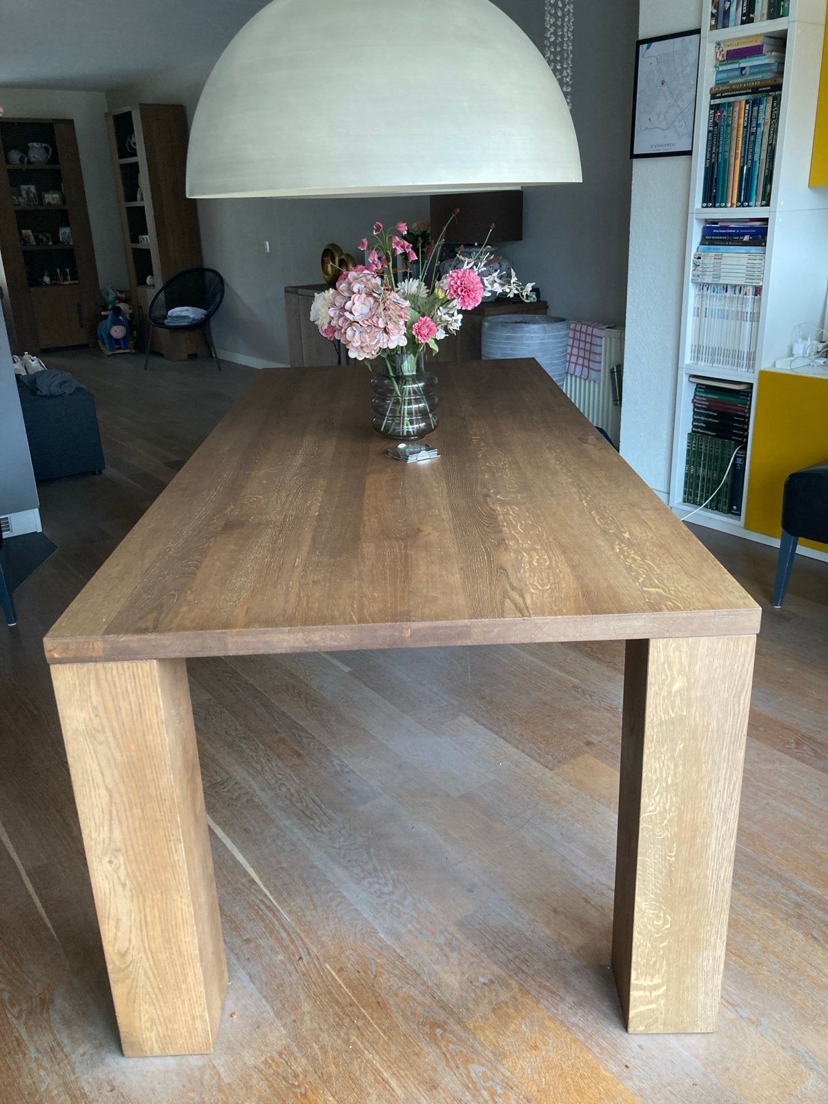 Robuuste Eetkamertafel, Ophalen, Gebruikt, 100 tot 150 cm, 200 cm of meer