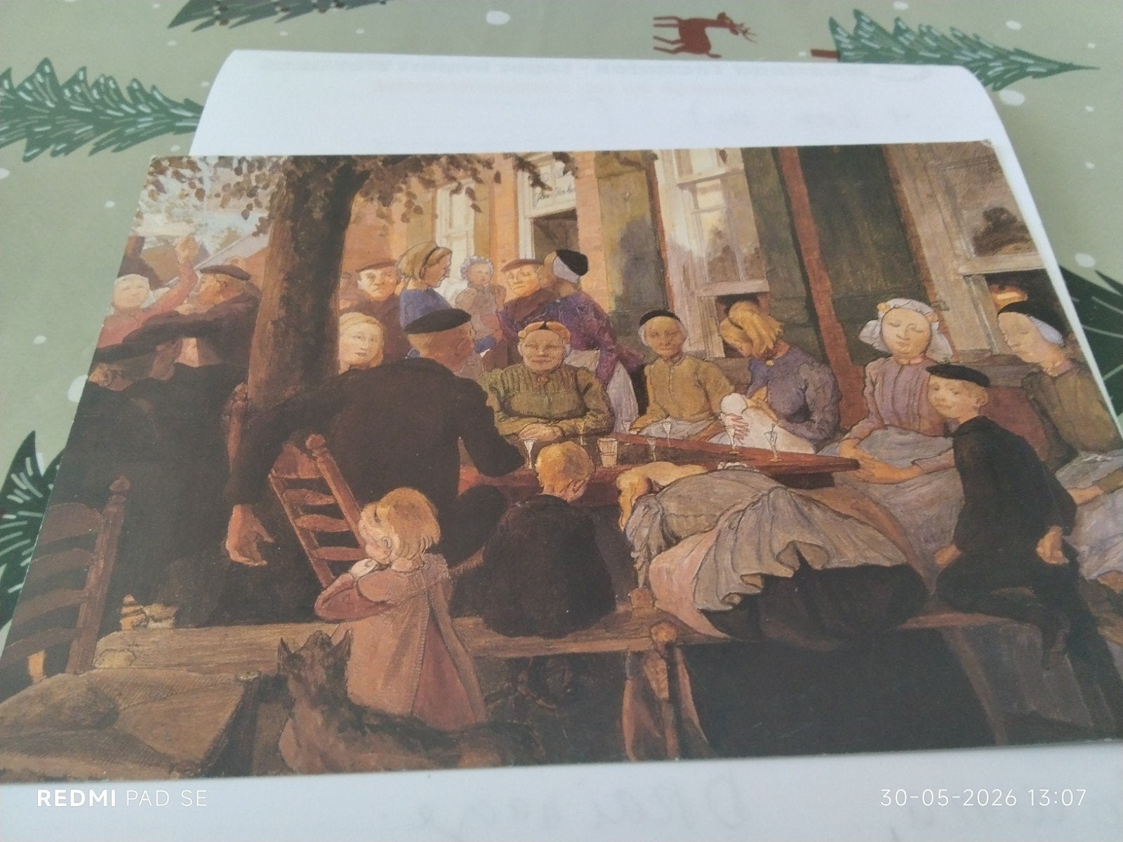 Ansichtkaart Reinhart Dozy - Boerenfeest voor de herberg, Ophalen of Verzenden