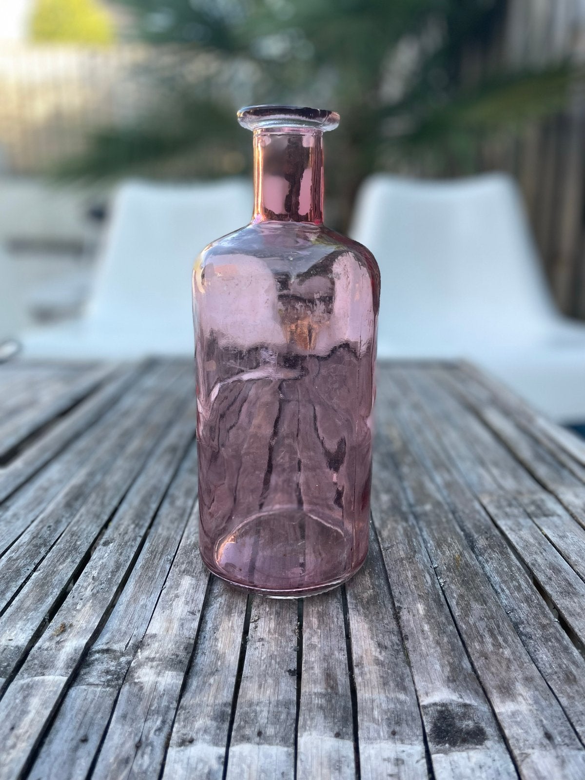 Roze glazen vaas, Ophalen of Verzenden, Roze