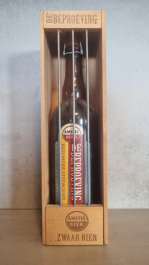 Amstel De Beproeving - Zwaar bier (8%) - 75cl - tht '00, Verzamelen, Biermerken, Ophalen of Verzenden, Flesje(s), Amstel