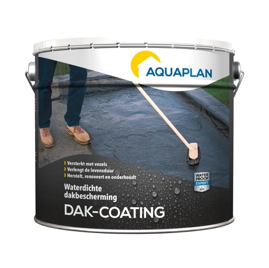 Aquaplan dak-coating 10 liter, Ophalen, 5 tot 10 liter, Zwart, Nieuw