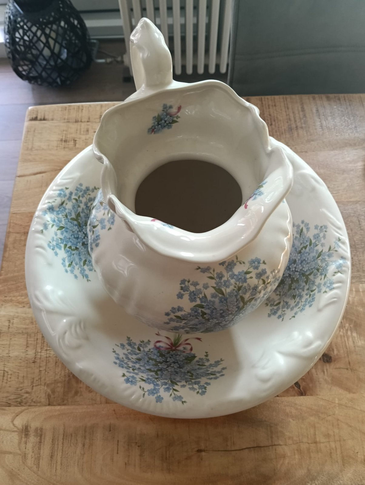 Engelse brocante antieke waskom, Ophalen