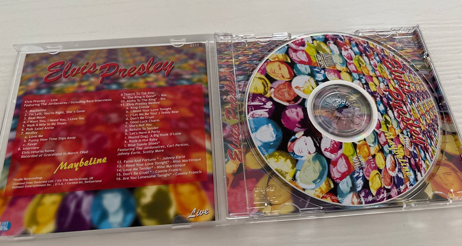 Elvis Presley - Maybeline Live CD, Verzamelen, Ophalen of Verzenden, Zo goed als nieuw, Cd of Plaat