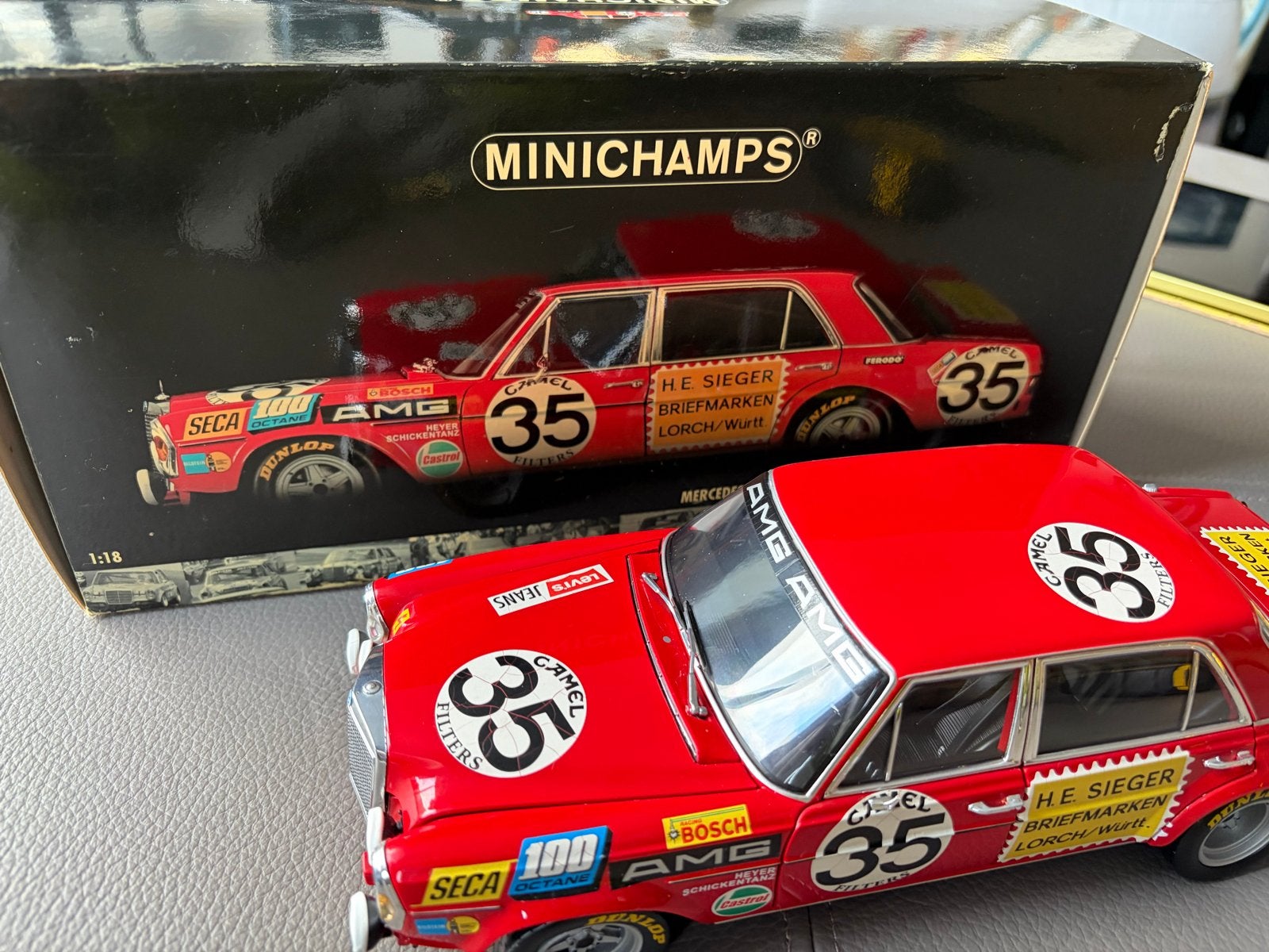 Minichamps 1:18 Mercedes 300 SEL 6.8 24h Spa 1971 (Oude vers, Ophalen of Verzenden, Gebruikt, Auto, MiniChamps