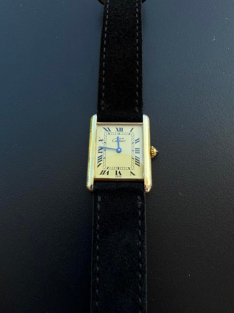 Cartier tank, Sieraden, Tassen en Uiterlijk, Horloges | Dames, Polshorloge, Goud, Ophalen, Overige merken