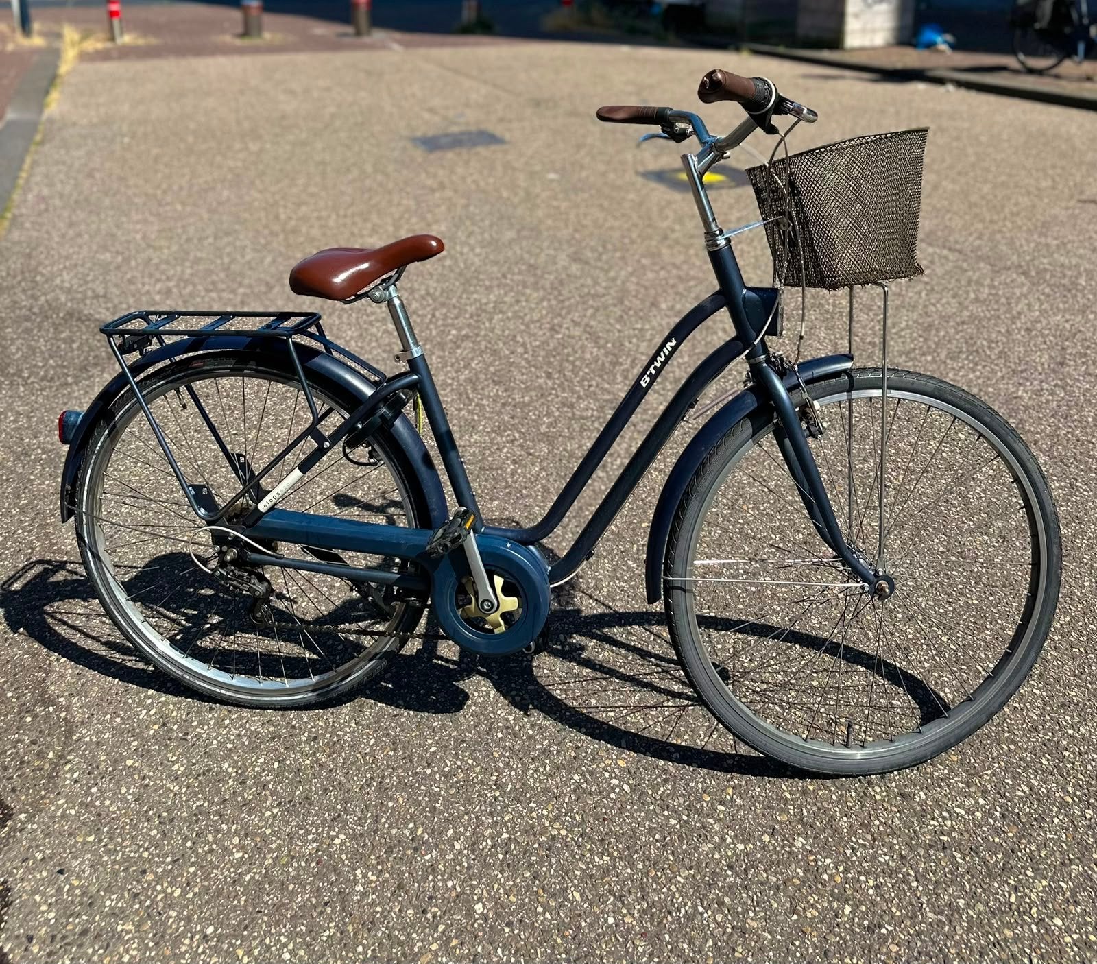 Decathlon BTWIN ELOPS 520 dames stadsfiets | Maat S/M, Gebruikt, Velgrem, Versnellingen, 50 tot 53 cm