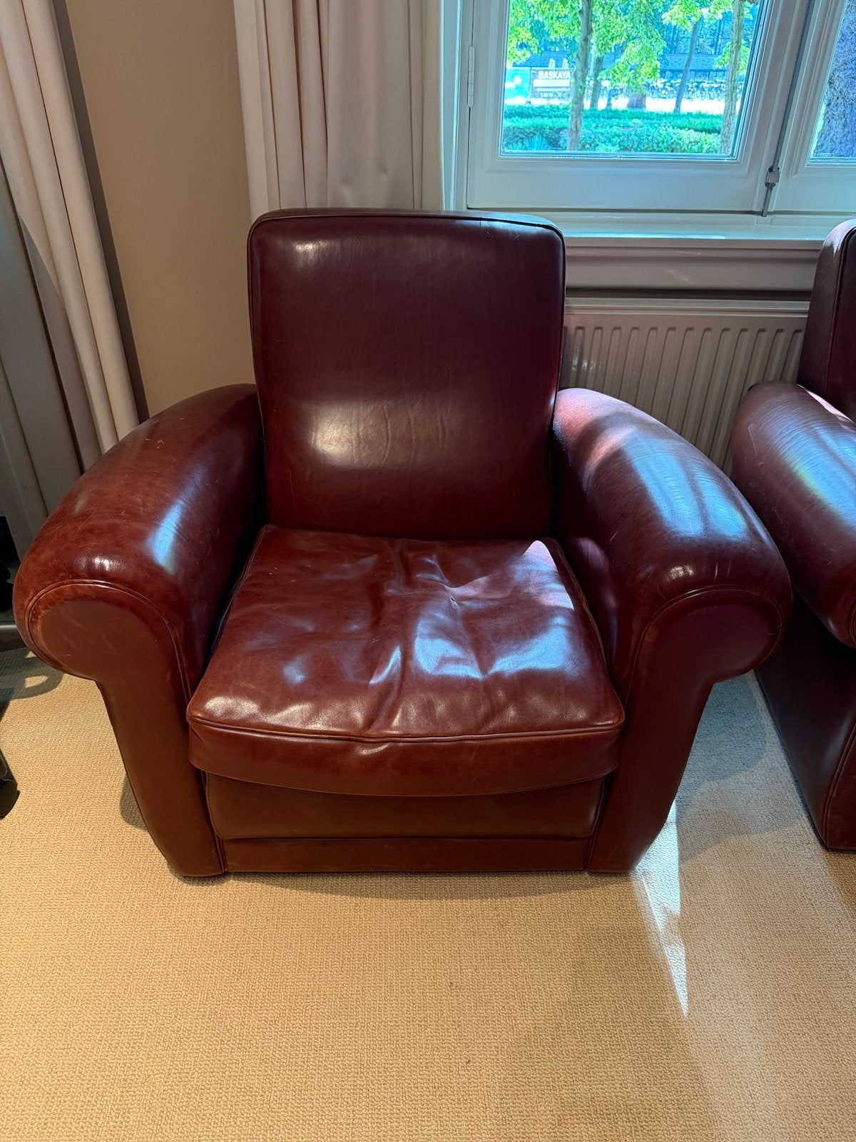 2 Baxter Mickey fauteuils, Ophalen, Zo goed als nieuw, 75 tot 100 cm, Leer