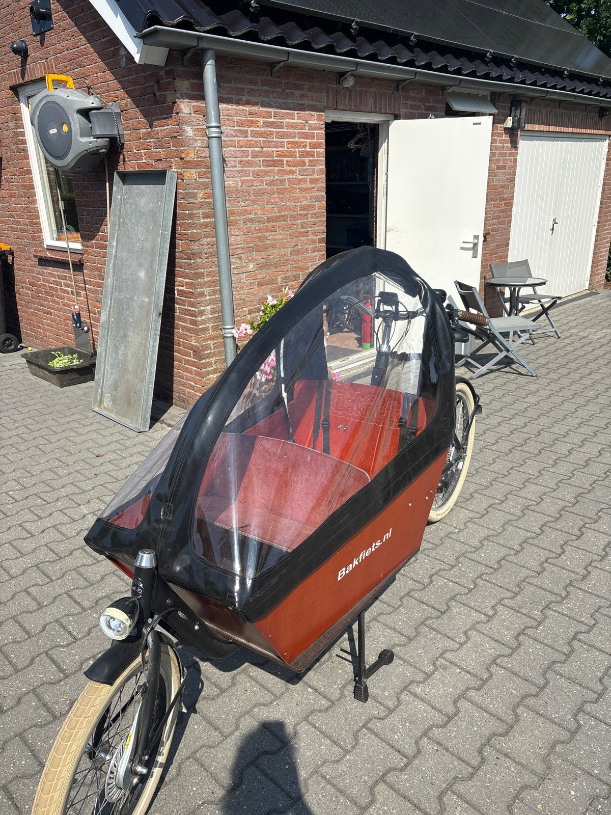 Bakfiets huif/kap (verlengde bak)- zo goed als nieuw, Ophalen, Zo goed als nieuw, Overige typen, Minder dan 20 kg
