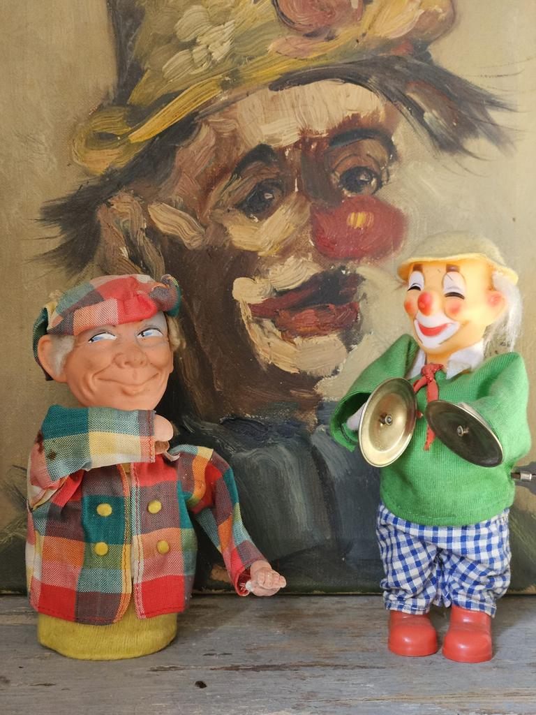 Antieke clowns speelgoed, Ophalen of Verzenden