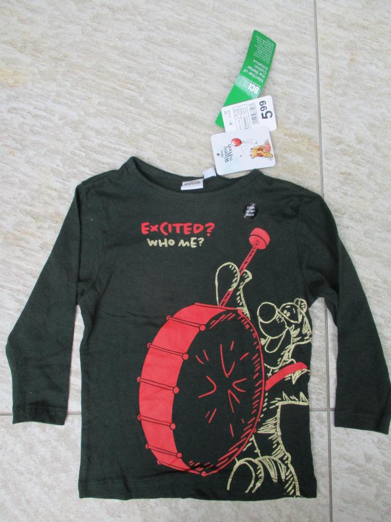 Disney Teigetje longsleeve groen NIEUW mt 92 Winnie de Poeh, Disney, Nieuw, Ophalen of Verzenden, Shirt of Longsleeve