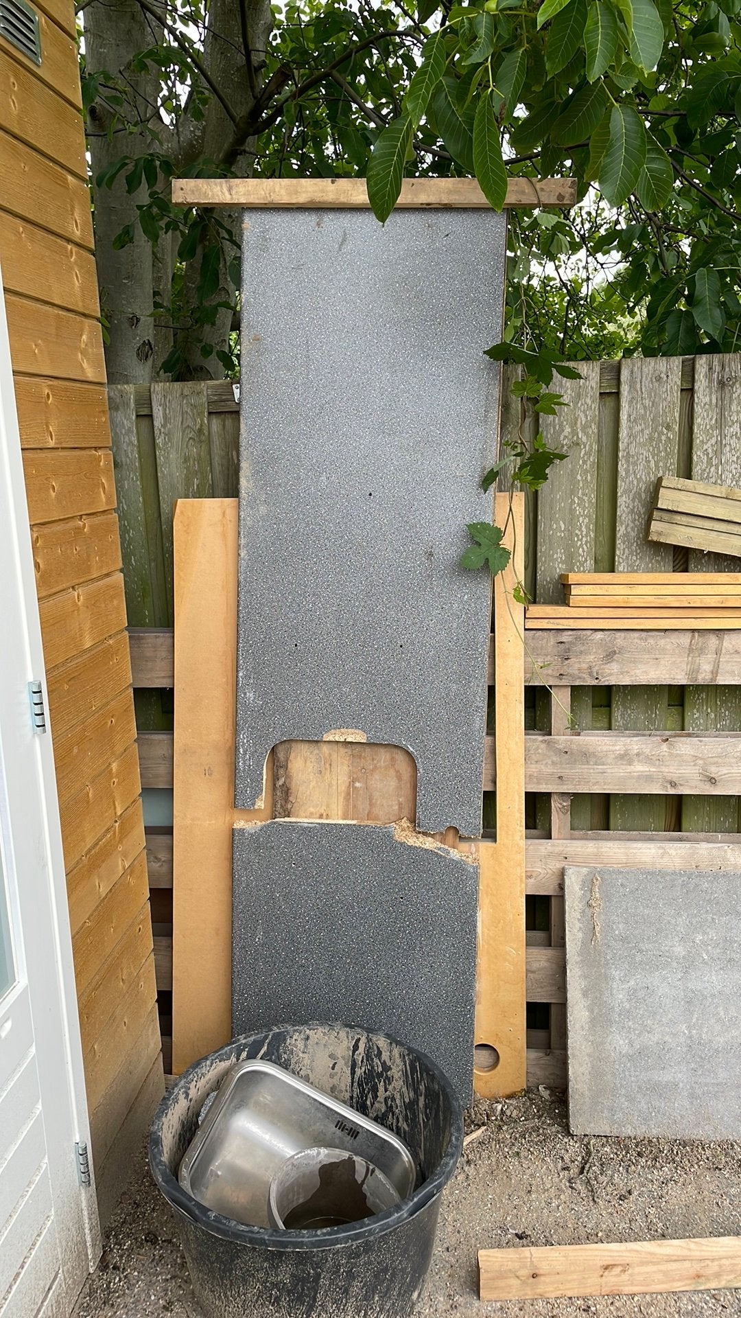 *nieuw model! * keukenblad met zonder spoelbak, Overige typen, Ophalen of Verzenden, Zo goed als nieuw, Grijs