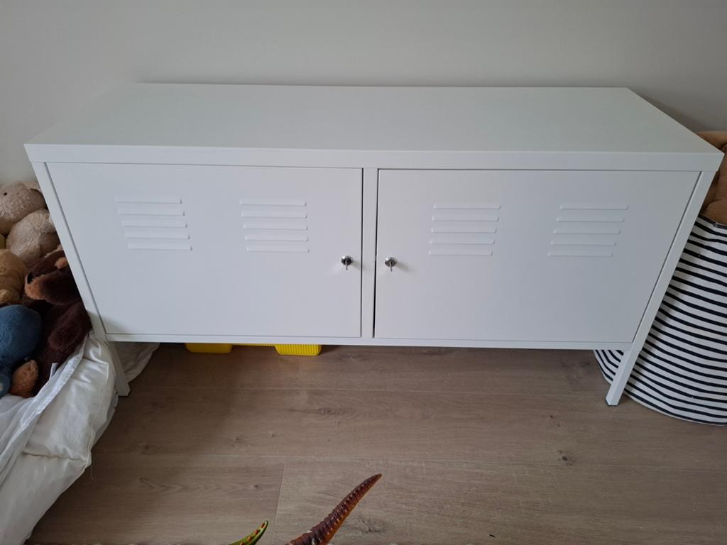 Ikea PS kast - wit metaal - 119 x 40, Ophalen, Gebruikt