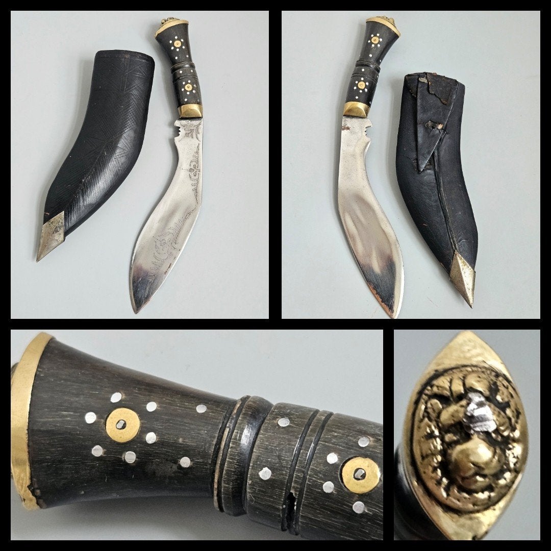 India, Kukri mes of Gurkha dolk, handgemeed met schede, Antiek en Kunst, Wapen, Handgemaakt, India, Ophalen of Verzenden