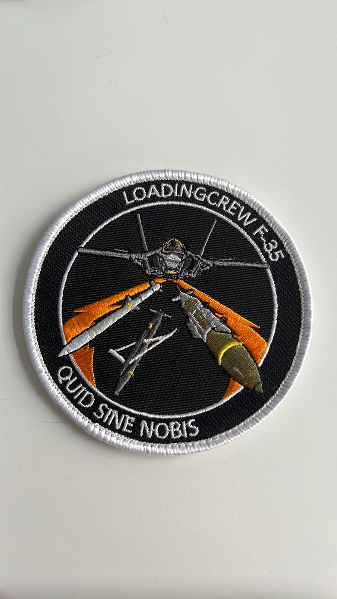 F35 loading crew patch, Verzamelen, Ophalen of Verzenden, Luchtmacht, Nederland, Embleem of Badge