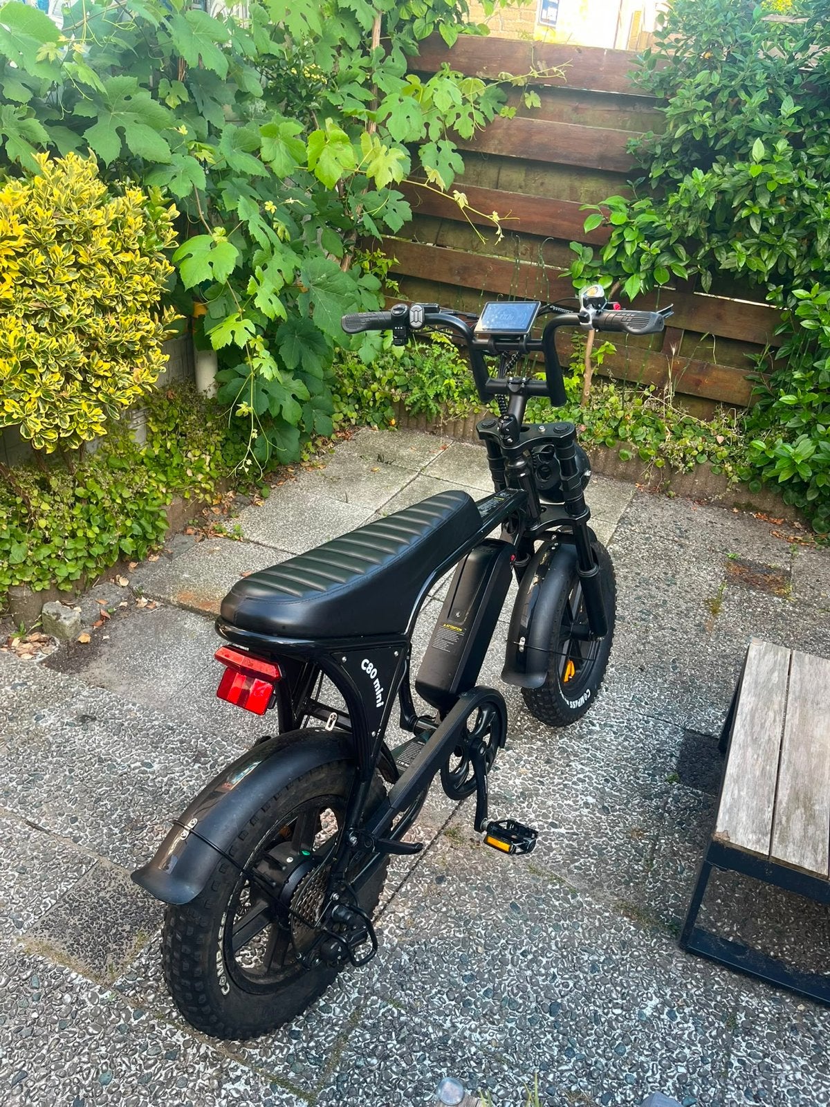 C80 Mini E-bike Fatbike achterband lek, Zo goed als nieuw, Minder dan 47 cm, 30 tot 50 km per accu, Ophalen