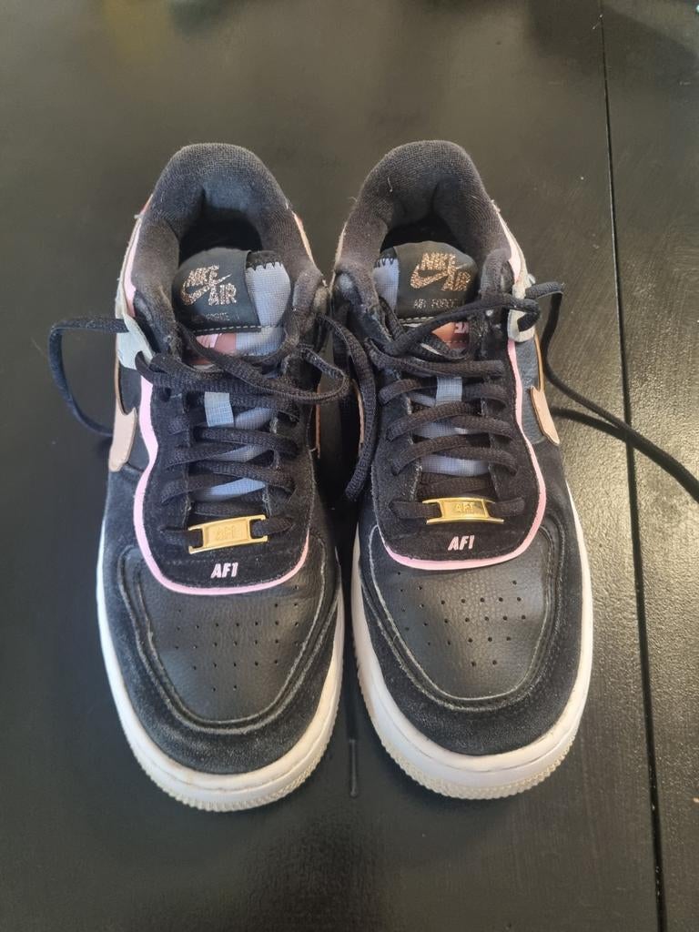 Nike Air Force 1 Shadow sneakers - Zwart/Roze/Goud, Zwart, Nike, Ophalen of Verzenden, Sneakers of Gympen