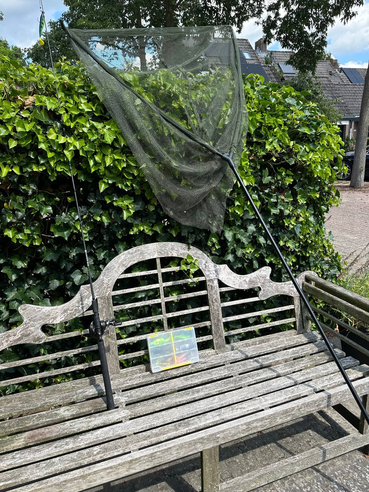 Hengelset met schepnet en kunstaas, Ophalen of Verzenden, Gebruikt, Complete hengel