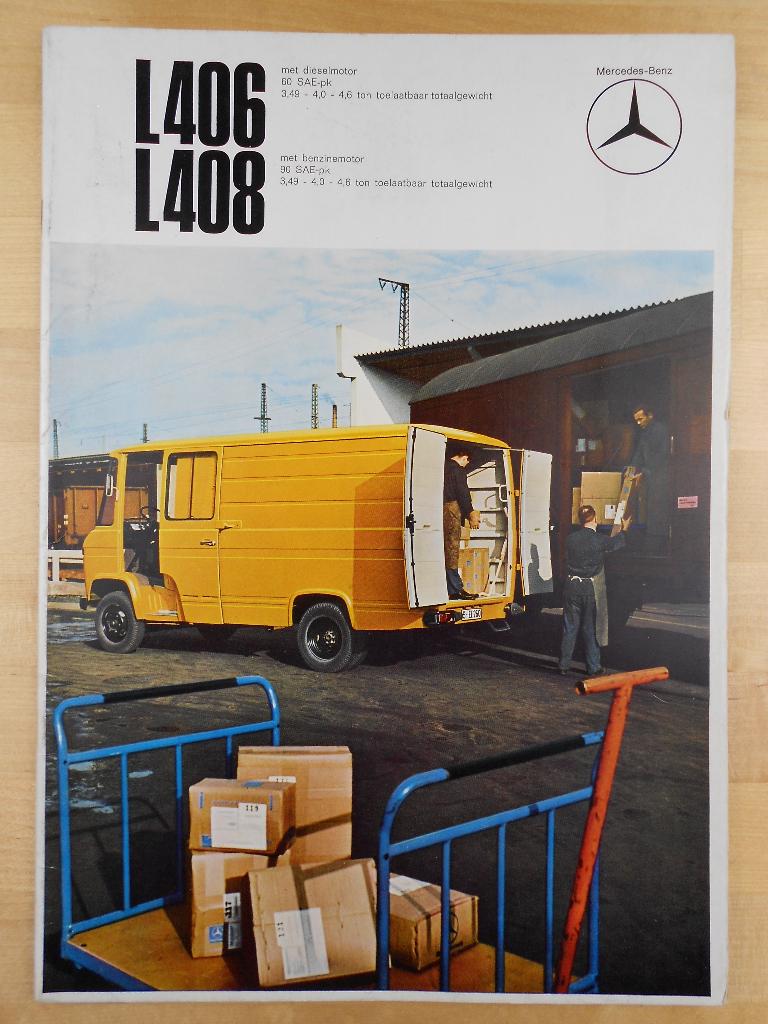 Mercedes L406D L408 Brochure 1967 L 406D 408 406 D, Verzenden, Mercedes, Zo goed als nieuw, Mercedes-Benz