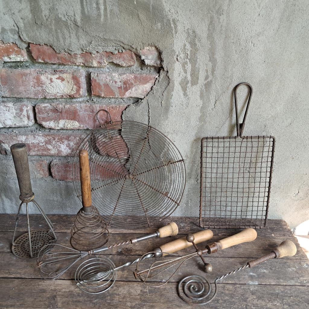 Div. oud brocante Frans keukengerei klutser garde *Etage3*, Huis en Inrichting, Woonaccessoires | Overige, Gebruikt, Ophalen of Verzenden