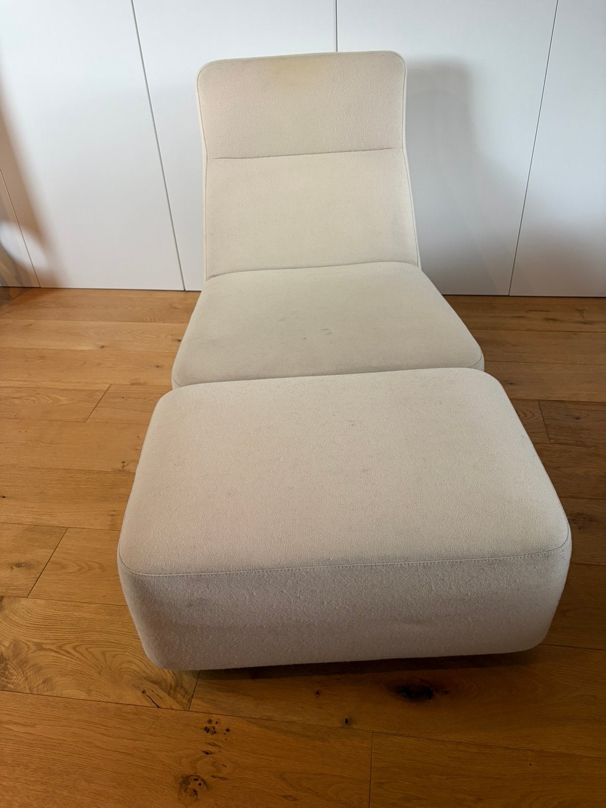 Design stoel met hocker, Ophalen, Gebruikt, Eenpersoons, 75 tot 100 cm