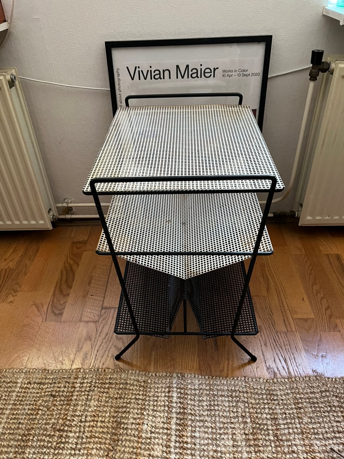 Vintage lectuur tafeltje, Pilastro stijl, Huis en Inrichting, Woonaccessoires | Krantenbakken en Lectuurbakken, Gebruikt, Ophalen