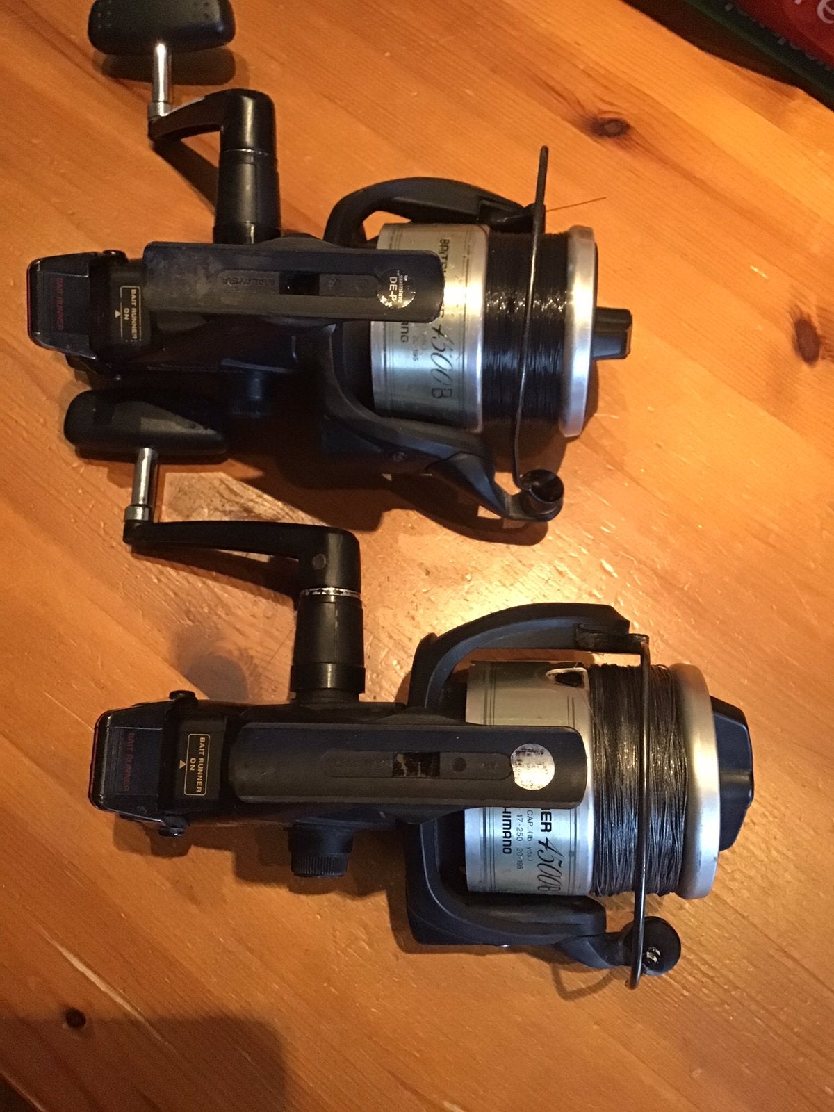2 Shimano 4500 B molens, Watersport en Boten, Hengelsport | Karpervissen, Ophalen of Verzenden, Gebruikt, Molen