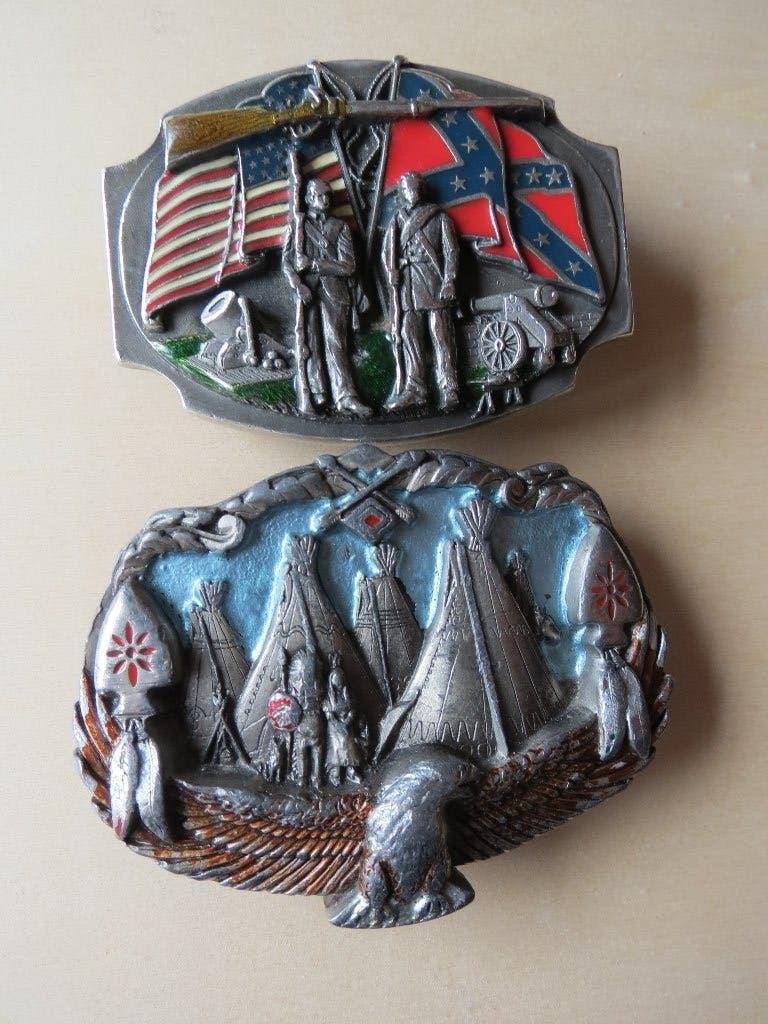 Vintage Riemgespen / Belt Buckles (USA), Losse buckle of gesp, Overige kleuren, Minder dan 95 cm, Ophalen of Verzenden
