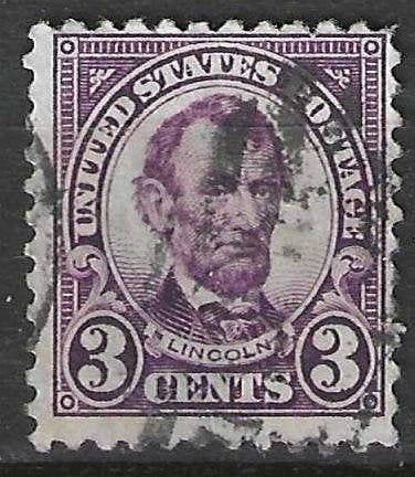 USA 1922/1925 - Yvert 230B - Abraham Lincoln - (ST), Verzenden, Gestempeld, Noord-Amerika