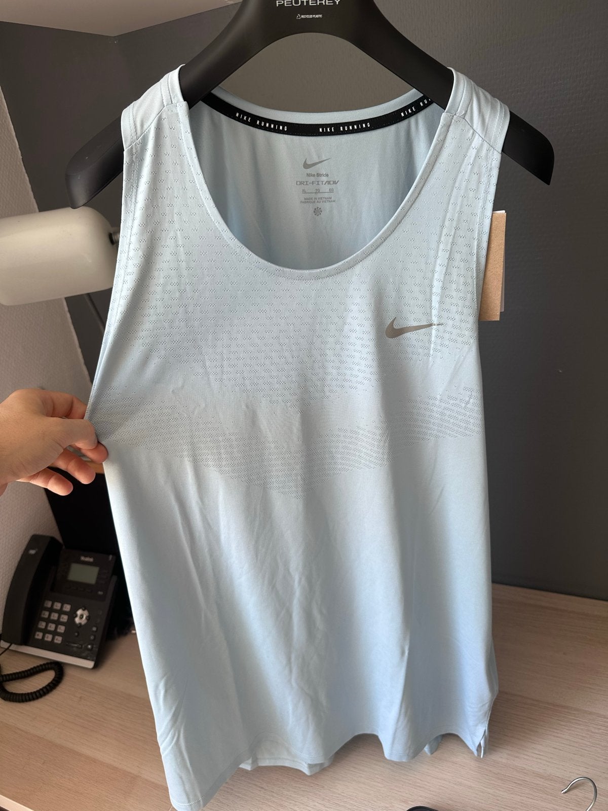 Nike Stride Dri-FIT/ADV hardloop singlet - XL - Nieuw, Kleding | Heren, Blauw, Ophalen of Verzenden, Hardlopen of Fietsen, Maat 56/58 (XL)