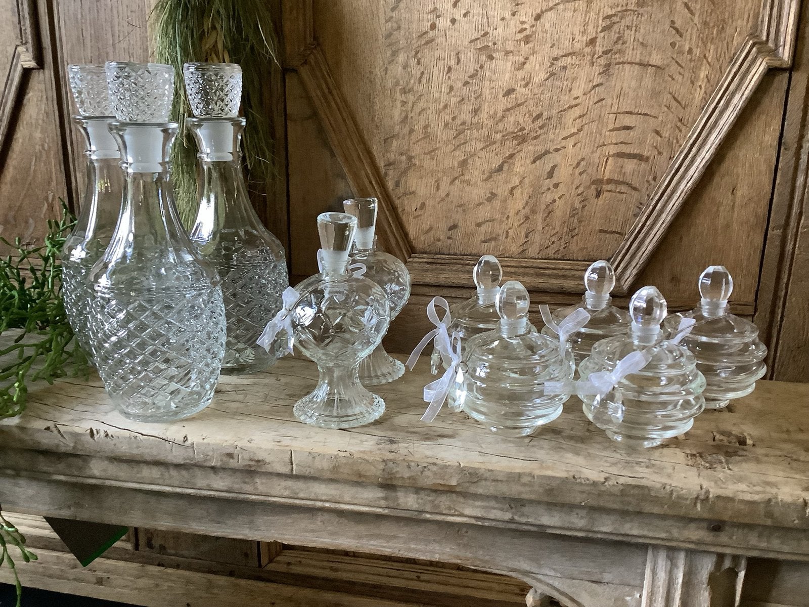NIEUW partijtje glazen karafjes en potjes met deksel, Huis en Inrichting, Ophalen of Verzenden, Nieuw