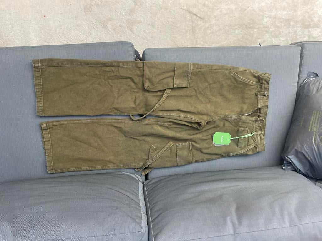 Flanuer broek baggy, Kleding | Heren, Ophalen of Verzenden, Nieuw, Groen