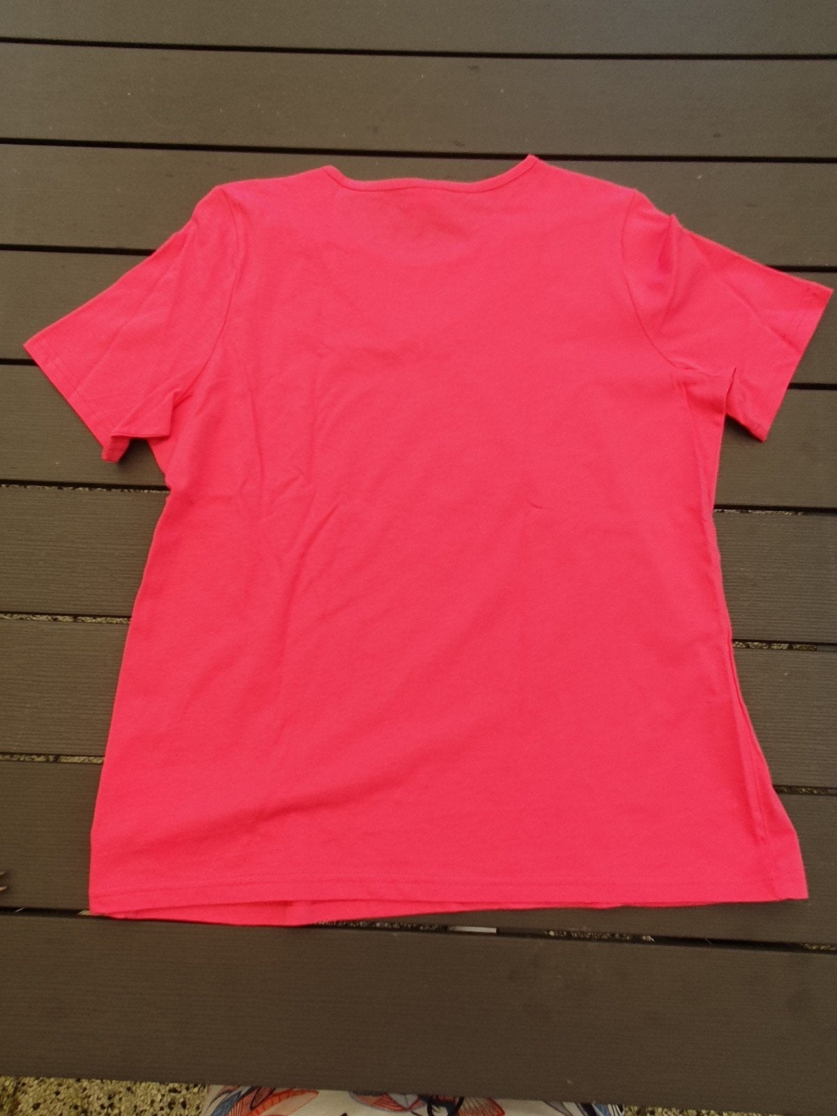 T-shirt Roze en wit, Kleding | Dames, Ophalen of Verzenden, Zo goed als nieuw, Maat 42/44 (L), Korte mouw