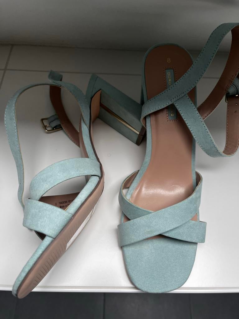 Dorothy Perkins Mint groen Sandalen met hak - Maat 41, Blauw, Nieuw, Sandalen of Muiltjes, Ophalen of Verzenden