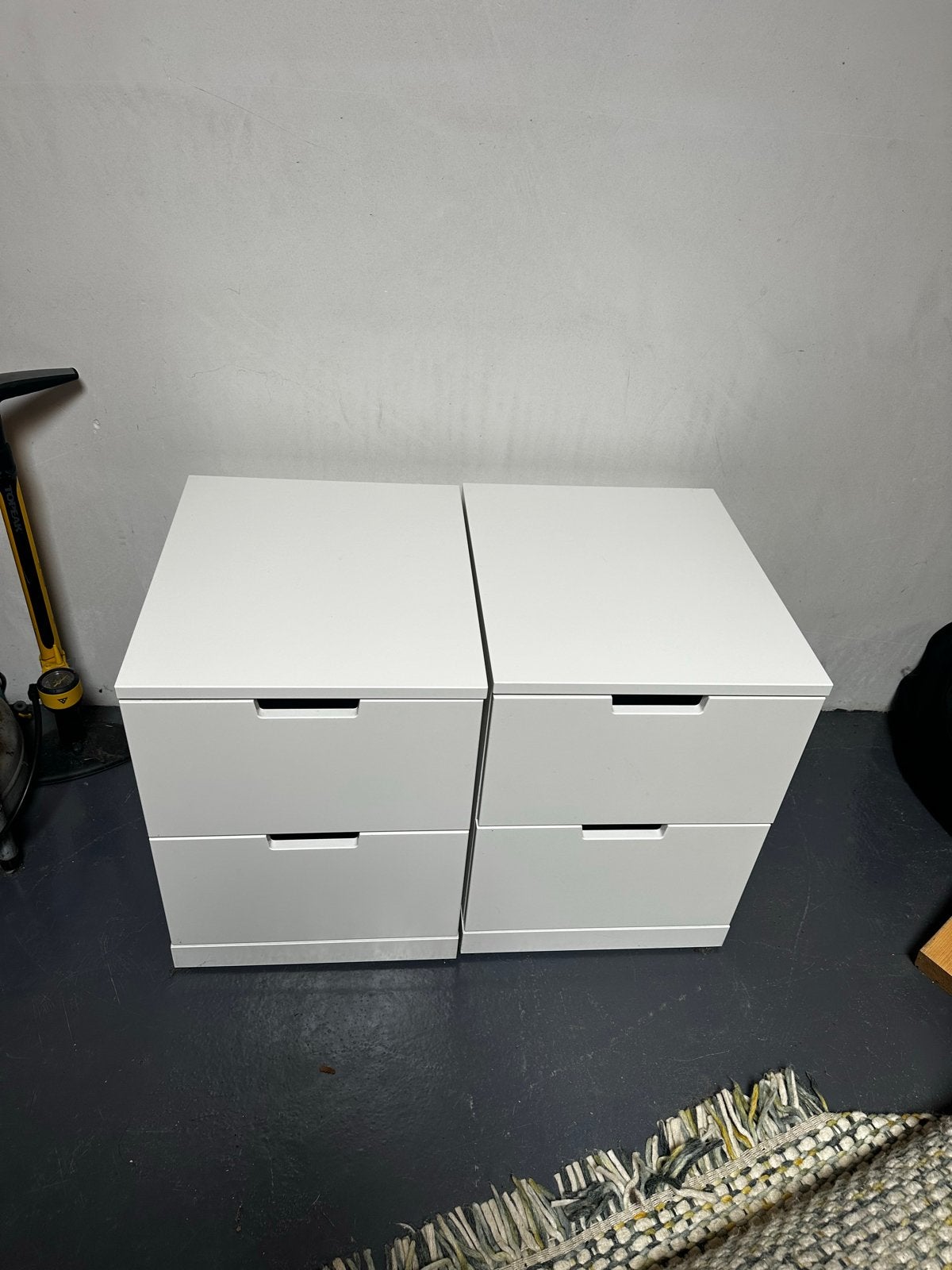 2 Nordli IKEA Witte ladekasten met 2 laden, Ophalen, Gebruikt, 1 of 2 laden, Minder dan 100 cm