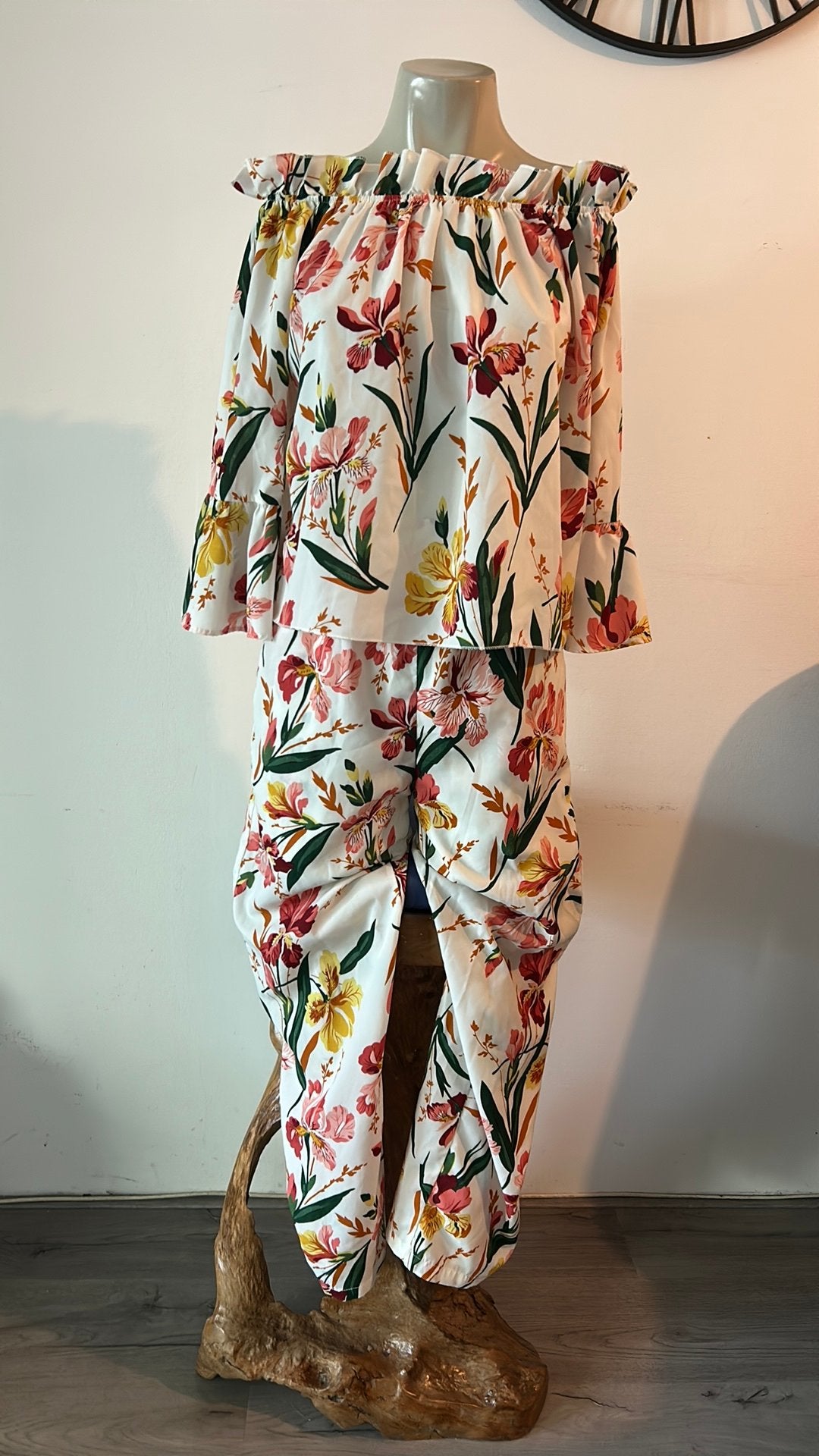 Zomers setje topje en broek S, Kleding | Dames, Huispakken, Ophalen of Verzenden, Zo goed als nieuw